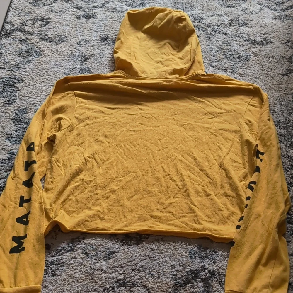 Disney The Lion King Hood Crop long sleeve shirt yellow hakuna matata - Picture 3 of 5